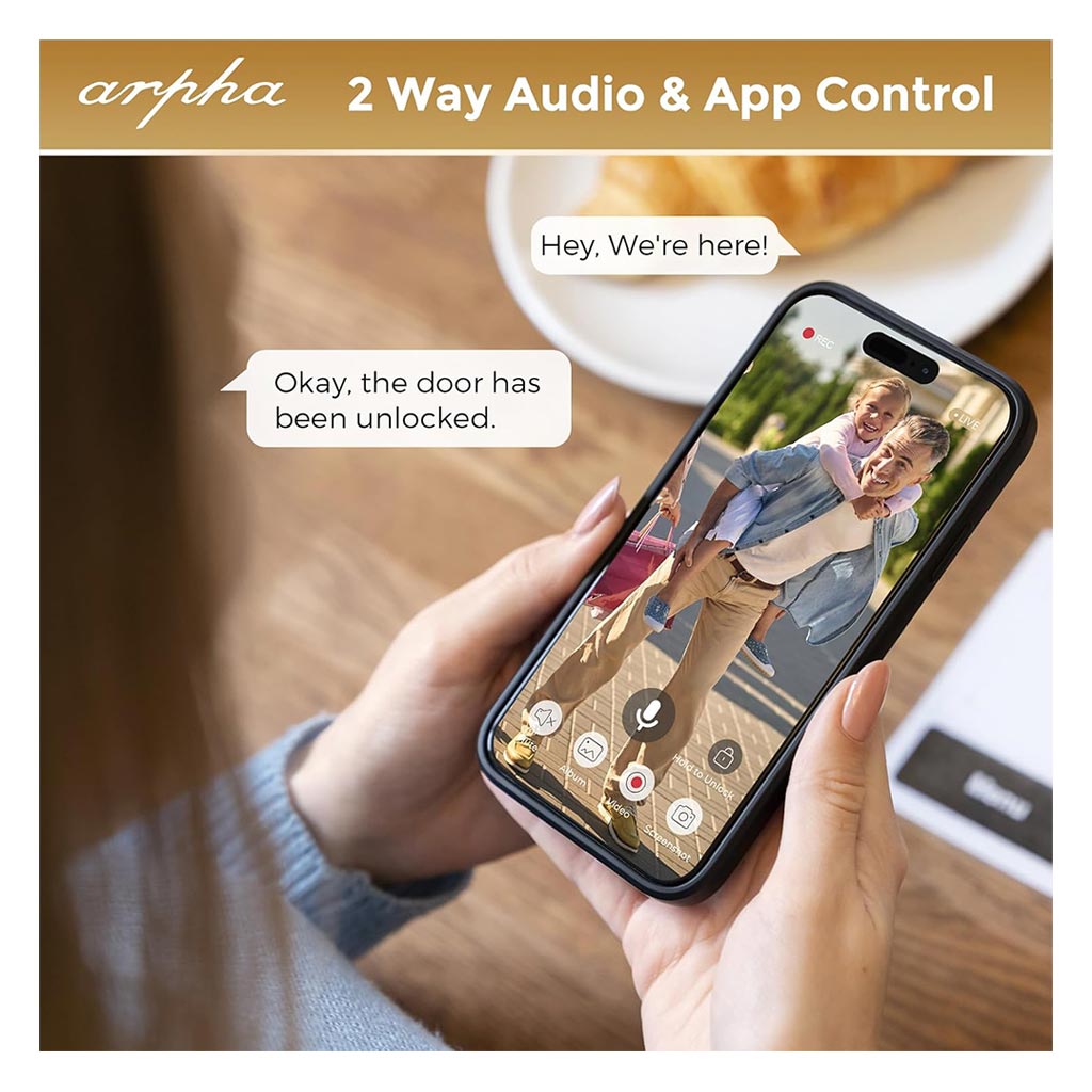 ARPHA Wi-FI Smart Door Lock 5-in-1 Fingerprint Keyless Entry Door Lock ...