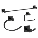 Nuk3y  Nova 4-Piece Bathroom Hardware Accessory Set with 24" Towel Bar
