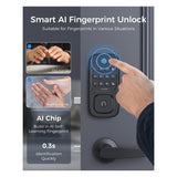 LNDU Wi-FI Keyless Entry Door Deadbolt with HandleSet