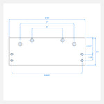 Nuk3y Flat Drop Bracket Mounting Plate for 9000 Series Door Closer