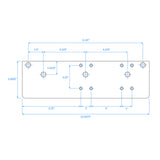 Nuk3y Flat Drop Bracket Mounting Plate for 4000 Series Door Closer