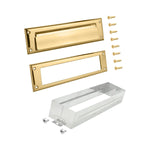 Nuk3y Solid Brass Mail Slot with Sleeve 10" x 3"