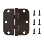 Nuk3y Residential 3 1/2" x 3 1/2" Ball Bearing Door Hinge 5/8 Radius