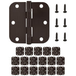 Nuk3y Residential 3 1/2" x 3 1/2" Ball Bearing Door Hinge 5/8 Radius