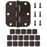 Nuk3y Residential 3 1/2" x 3 1/2" Ball Bearing Door Hinge 5/8 Radius