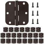 Nuk3y Residential 3 1/2" x 3 1/2" Ball Bearing Door Hinge 5/8 Radius