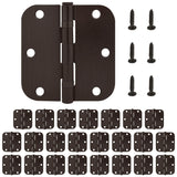 Nuk3y Residential 3 1/2" x 3 1/2" Ball Bearing Door Hinge 5/8 Radius