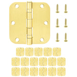 Nuk3y Residential 3 1/2" x 3 1/2" Ball Bearing Door Hinge 5/8 Radius