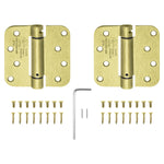Nuk3y 4" x 4" , 5/8 Radius, Spring Hinge, UL Listed (2 Pack)