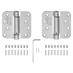 Nuk3y 4" x 4" , 5/8 Radius, Spring Hinge, UL Listed (2 Pack)