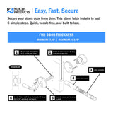 Nuk3y Storm Series Solid Brass Screen Storm Door Latch