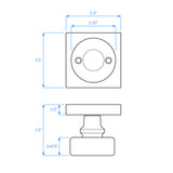 Nuk3y Nova Door Knob Crystal Glass Round - HardwareX Supply