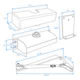Nuk3y 3003 Series Grade 3 Door Closer, Size 3, UL Listed