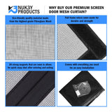 Nuk3y Magnetic Screen Door Mesh Curtain Fiberglass - Nuk3y