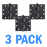 Nuk3y 4.5" x 4.5" , 2 Ball Bearing Hinge, Non-Removable Pin (3 Pack) - Nuk3y